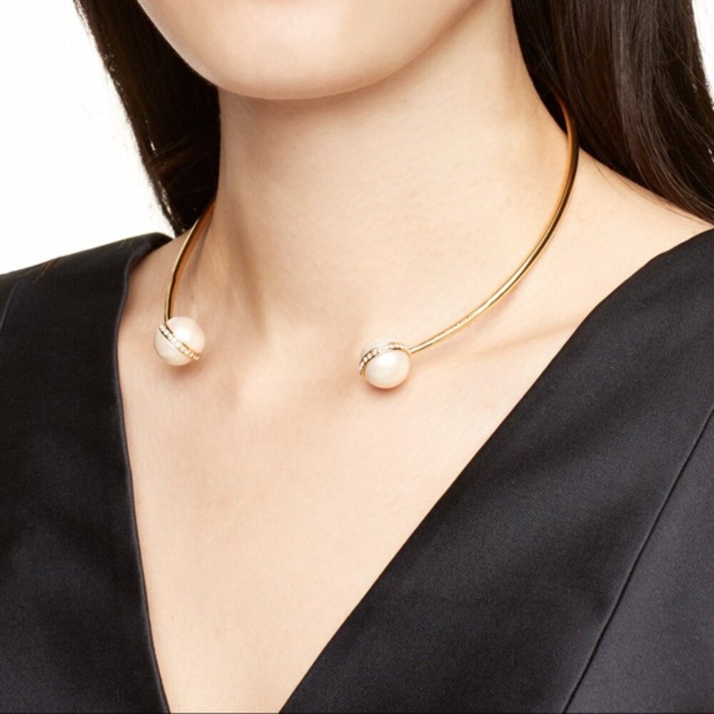 NEW KATE SPADE PEARL OPEN COLLAR NECKLACE